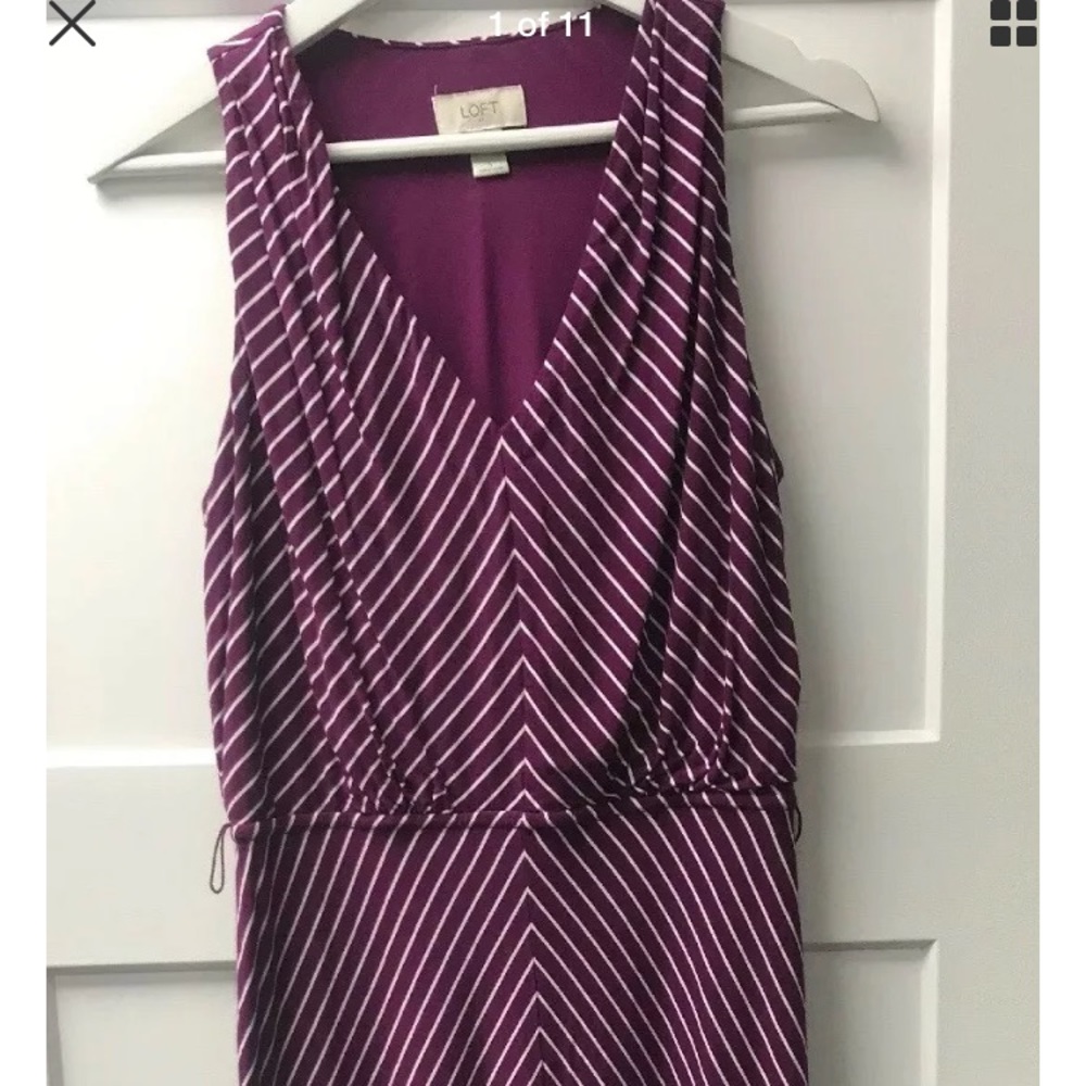 LOFT Women’s Stretch Long Sleeves Dress Striped S